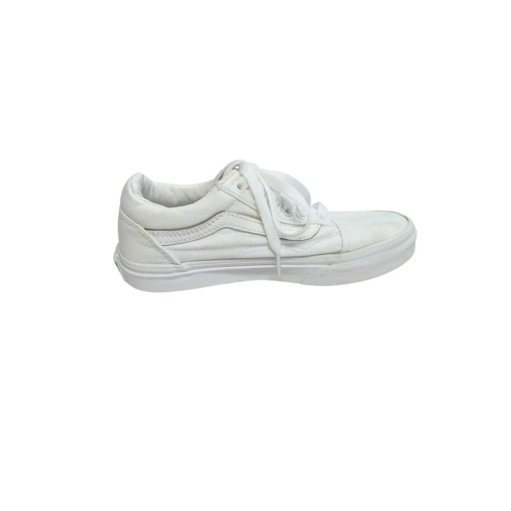 VANS Old Skool True White Sneakers Low Top Canvas‎ Skate Shoe Unisex Kids 3